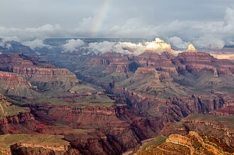 Grand Canyon Hopi Point with rainbow