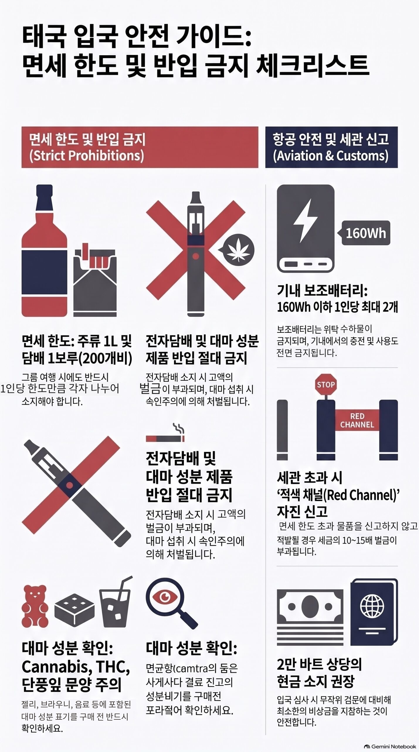 태국 입국 안전 가이드 인포그래픽